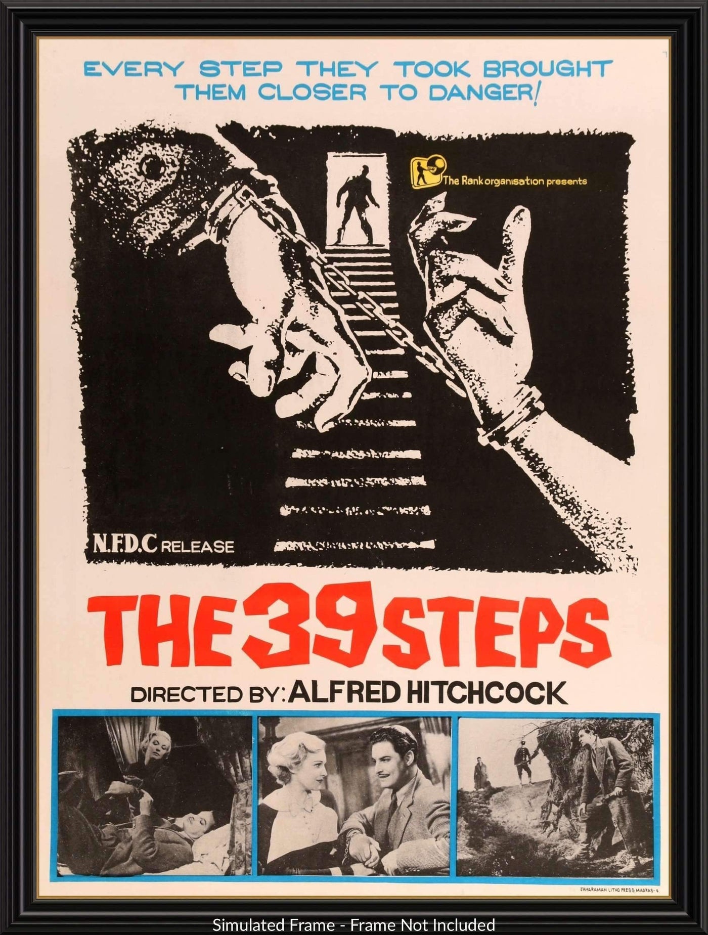 The 39 Steps (1935) Original R1960s LinenBacked Movie Poster