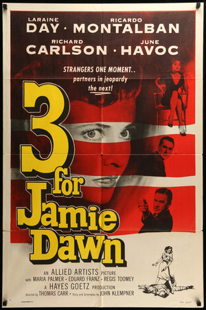 Three For Jamie Dawn (1956) original movie poster for sale at Original Film Art