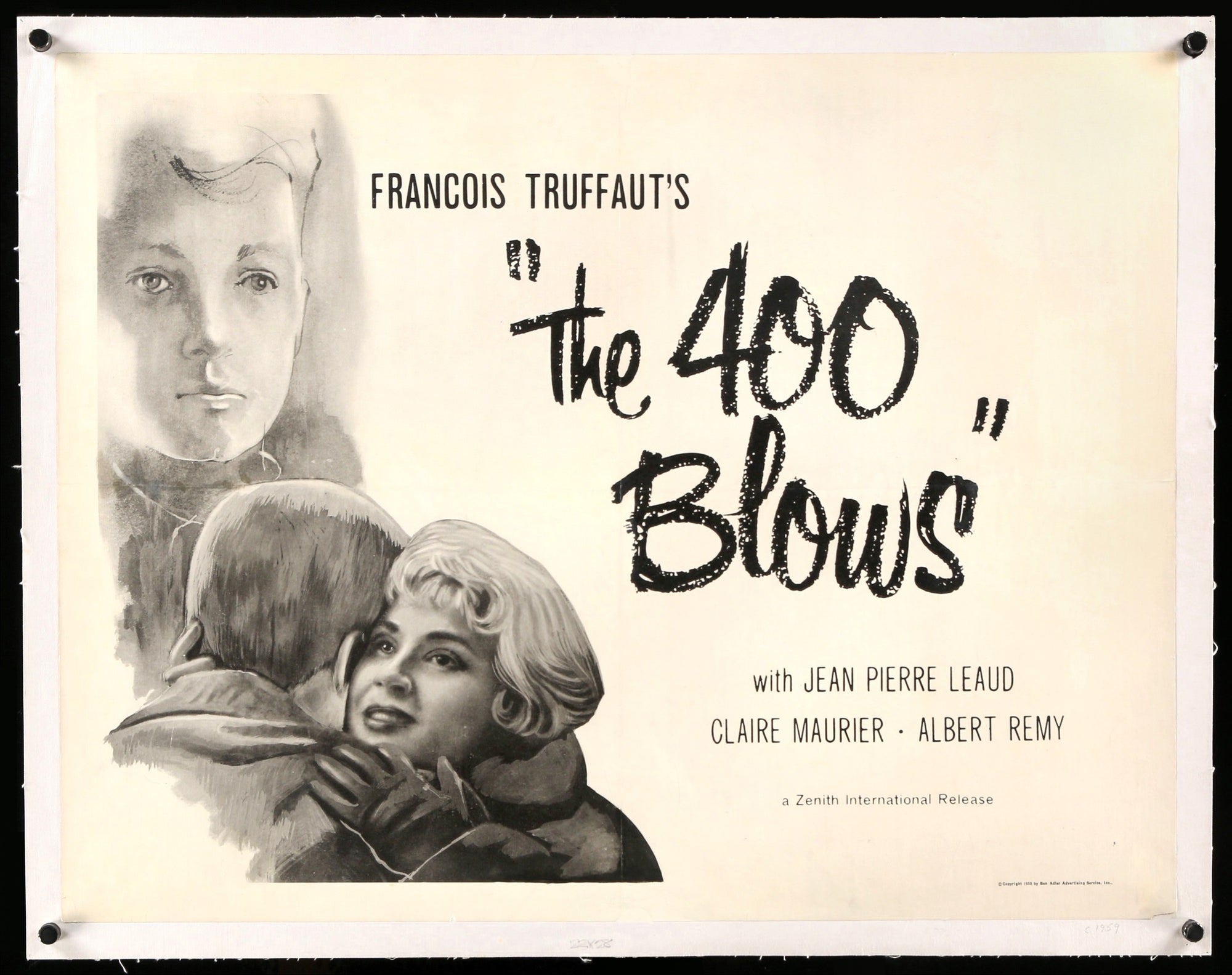 400 Blows (1959) original movie poster for sale at Original Film Art