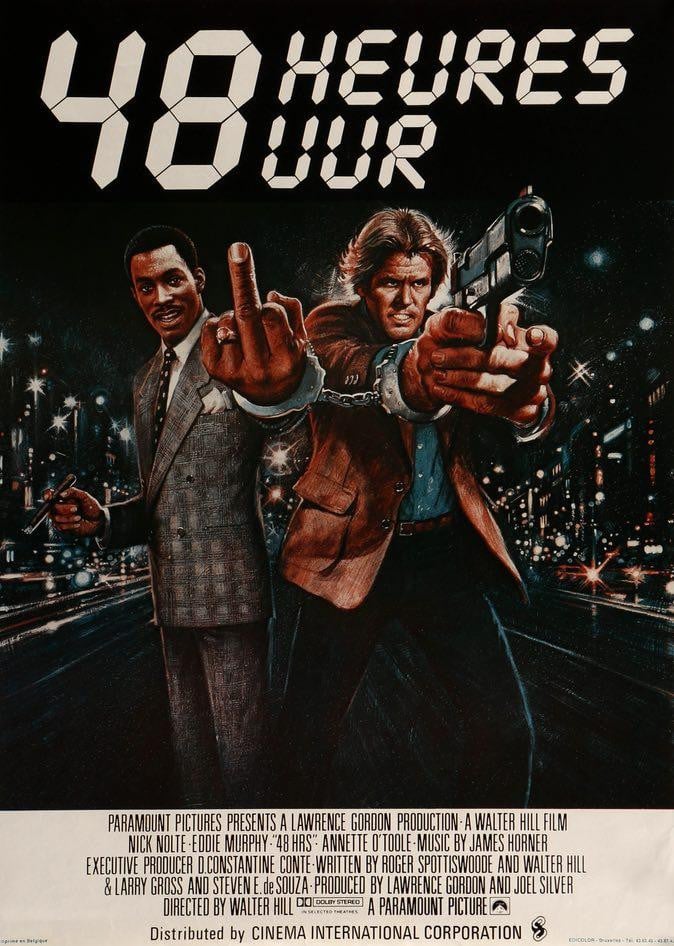 48 Hrs. (1982) Original Belgian Movie Poster - Original Film Art