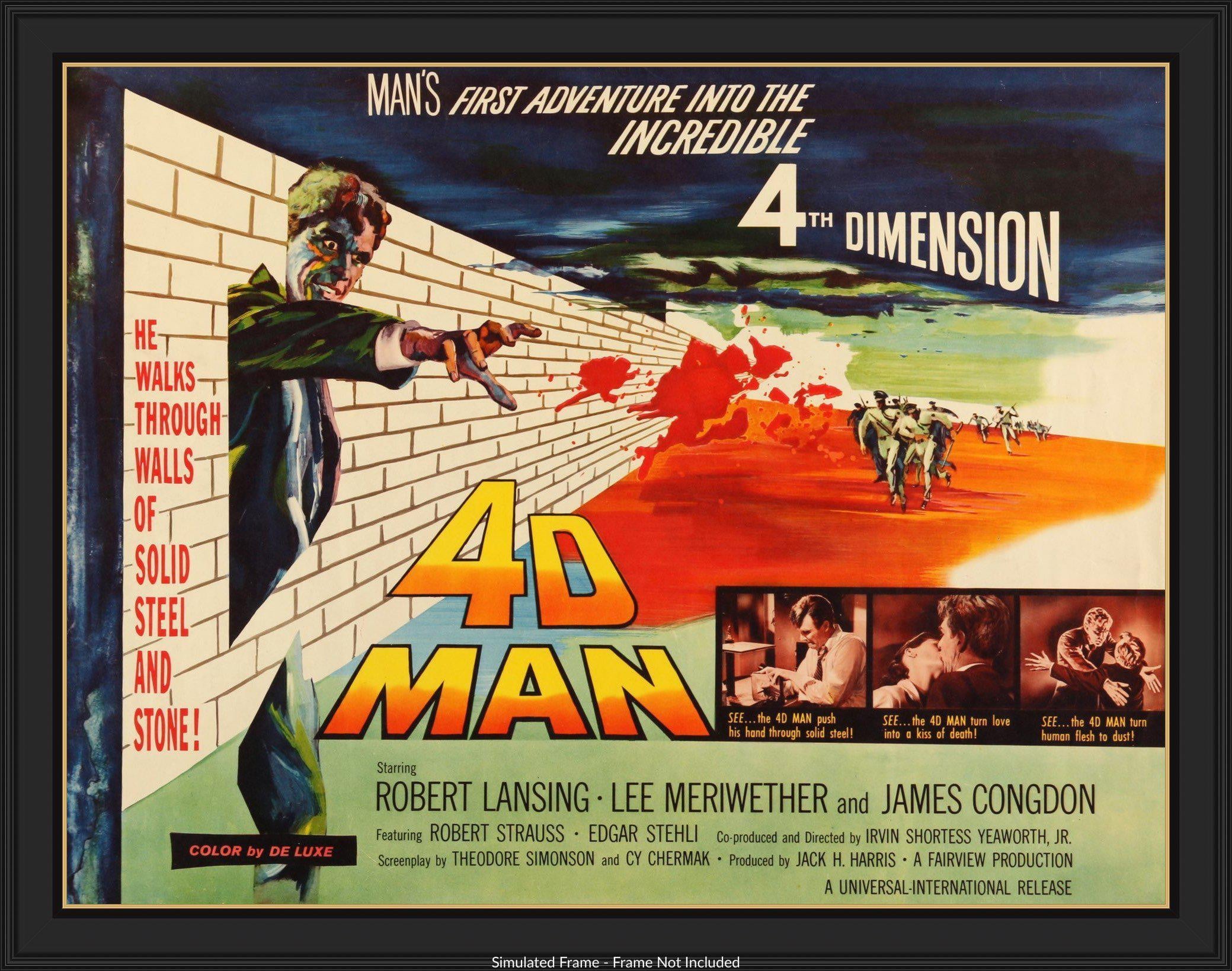 4D Man (1959) Original Half-Sheet Movie Poster - Original Film Art ...