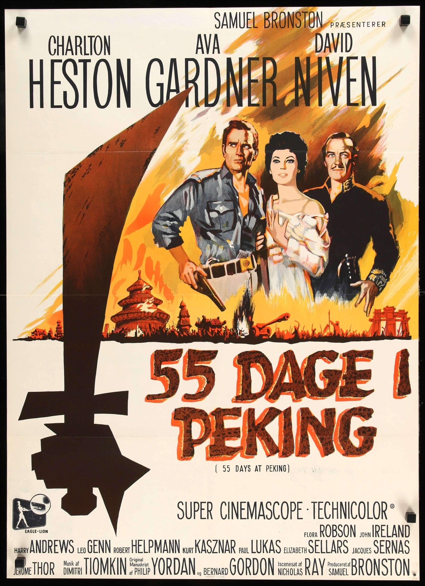 55 Days at Peking (1963) Original Danish Movie Poster - 25