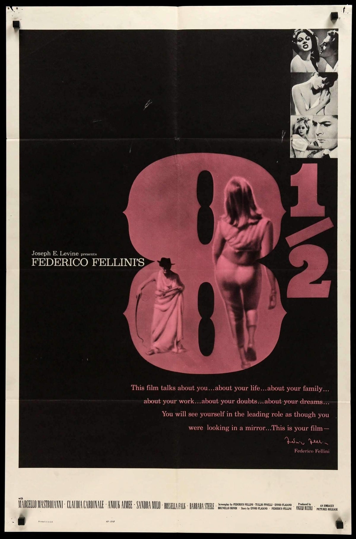 8 1/2 (1963) original movie poster for sale at Original Film Art - Vintage Movie Posters
