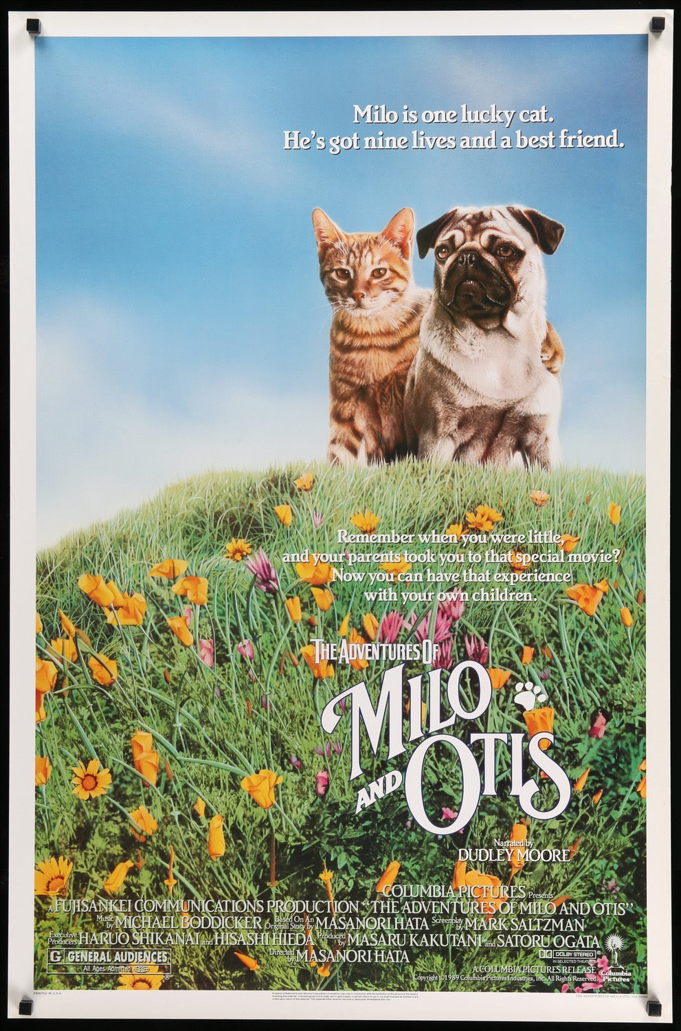 Adventures of Milo and Otis (1986) original movie poster for sale at Original Film Art