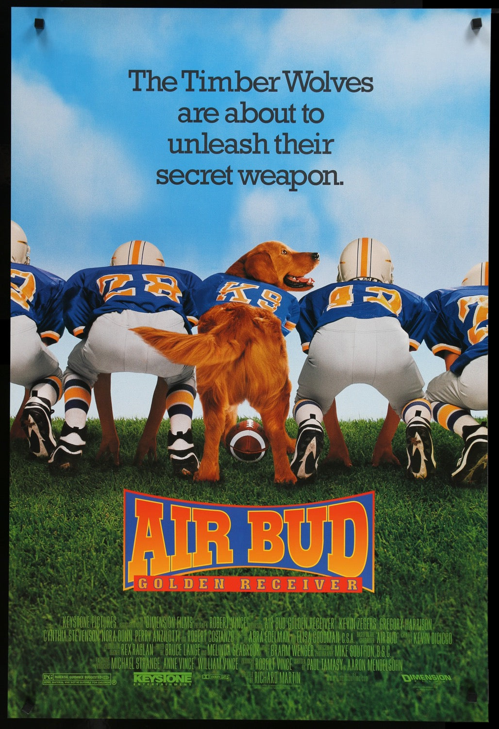 Air Bud: Golden Receiver (1998) original movie poster for sale at Original Film Art