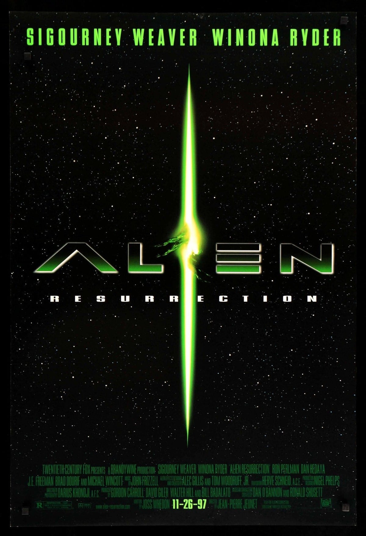 Alien: Resurrection (1997) original movie poster for sale at Original Film Art - Vintage Movie Posters