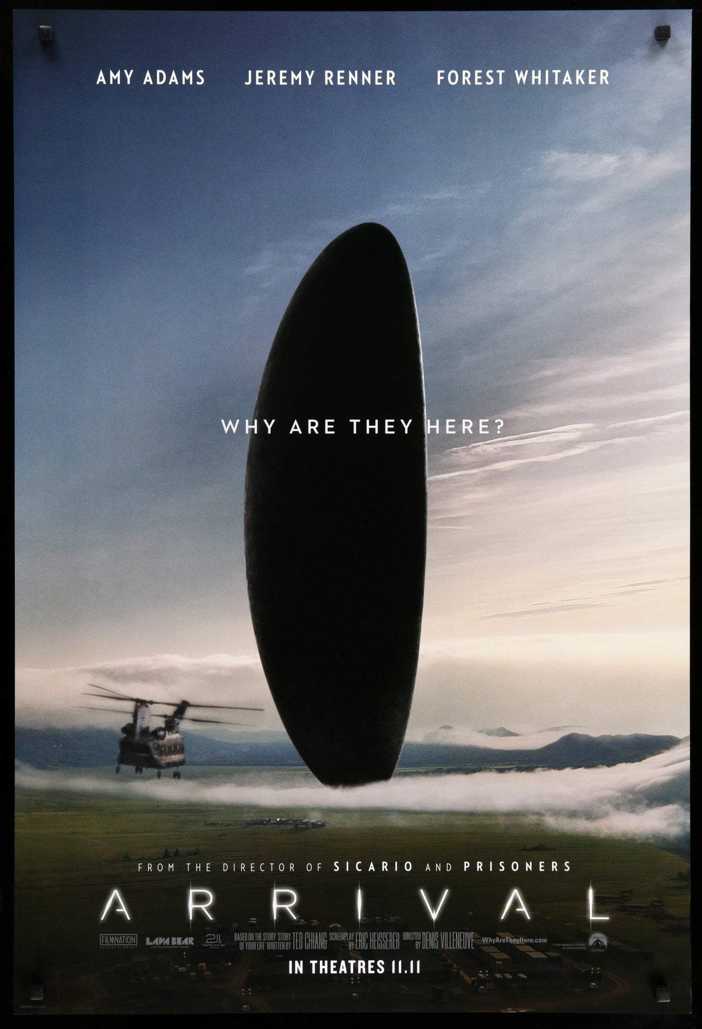 The Arrival (2016) Original One Sheet Movie Poster - Original Film Art -  Vintage Movie Posters, image size:1382x2026