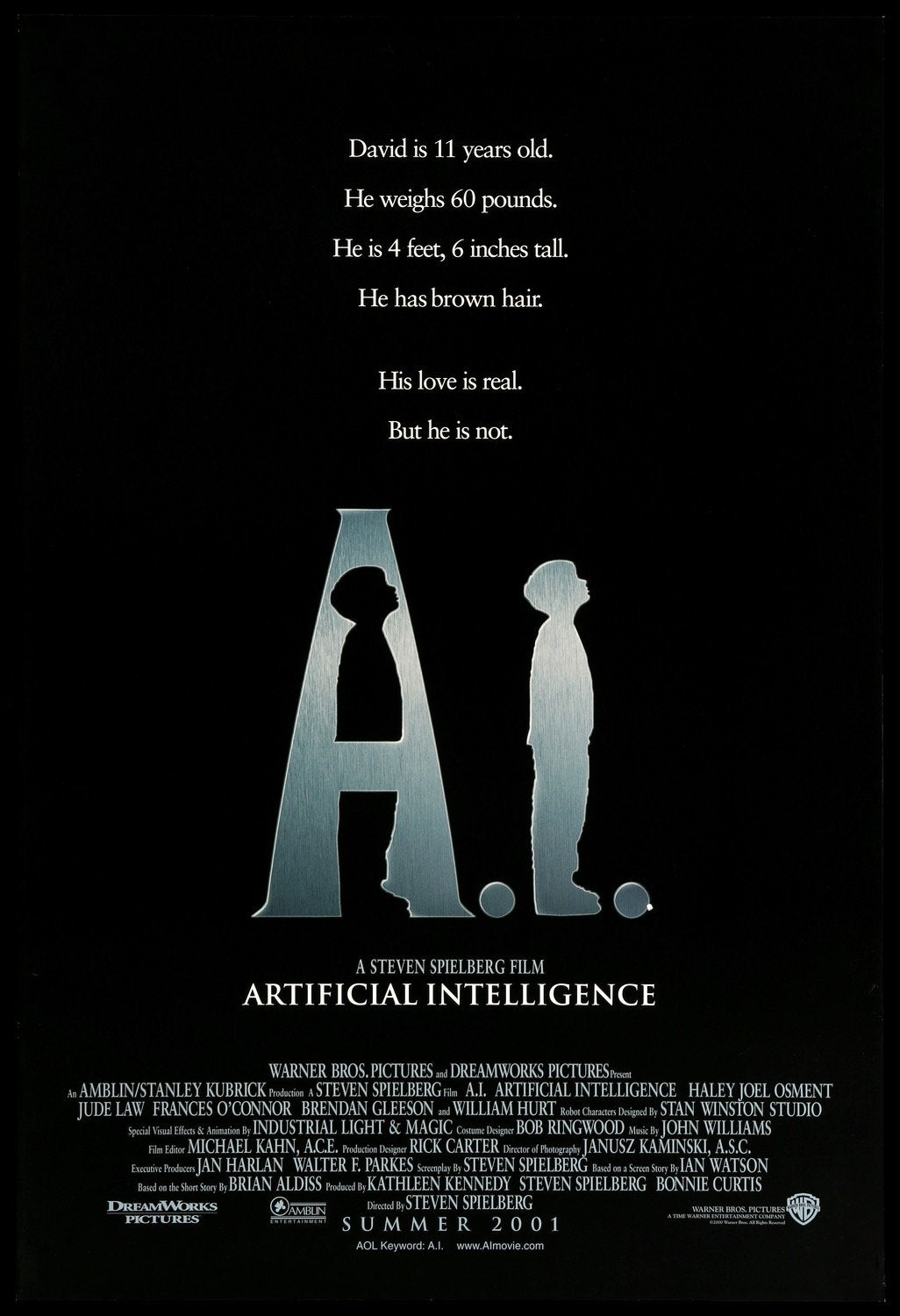 A.I. Artificial Intelligence (2001) original movie poster for sale at Original Film Art