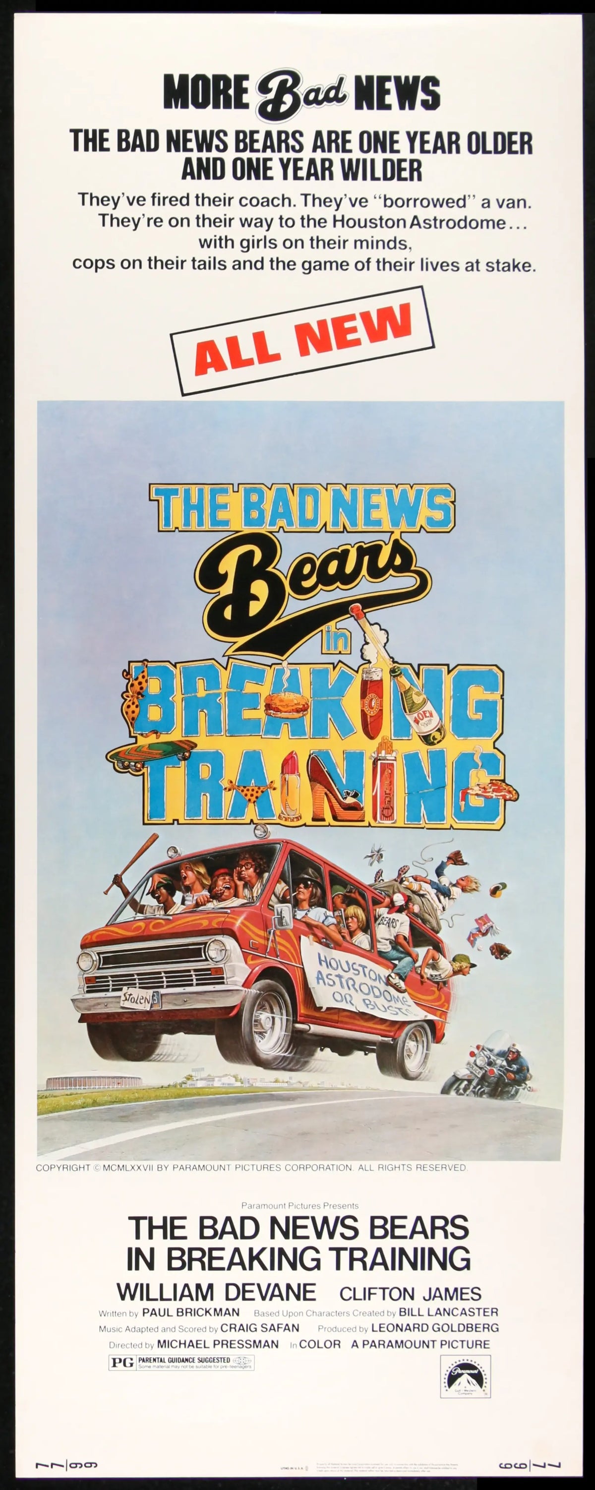 Bad News Bears in Breaking Training (1977) original movie poster for sale at Original Film Art