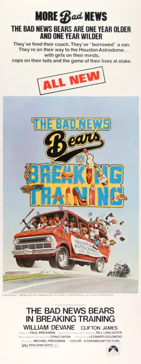 Bad News Bears in Breaking Training (1977) original movie poster for sale at Original Film Art - Vintage Movie Posters