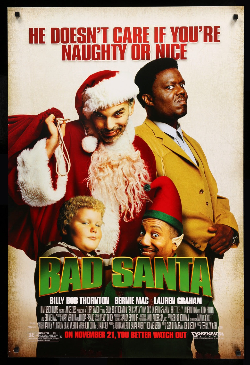 Bad Santa (2003) original movie poster for sale at Original Film Art