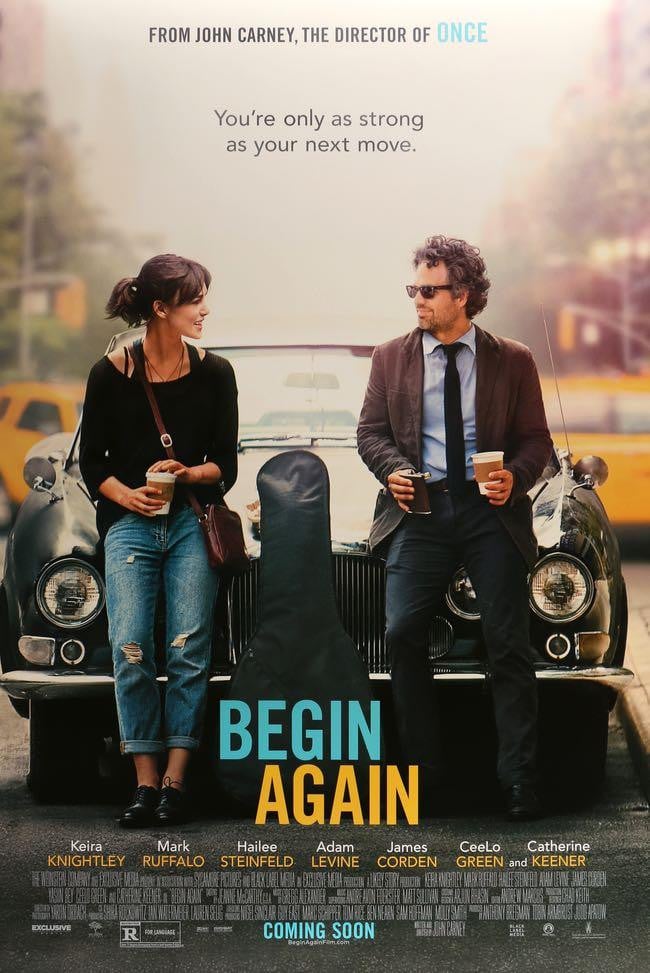 Begin Again (2013) original movie poster for sale at Original Film Art - Vintage Movie Posters