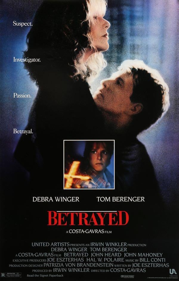 Betrayed (1988) original movie poster for sale at Original Film Art