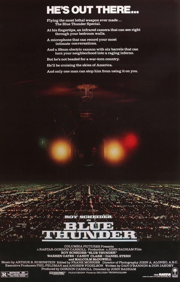 blue thunder movie poster