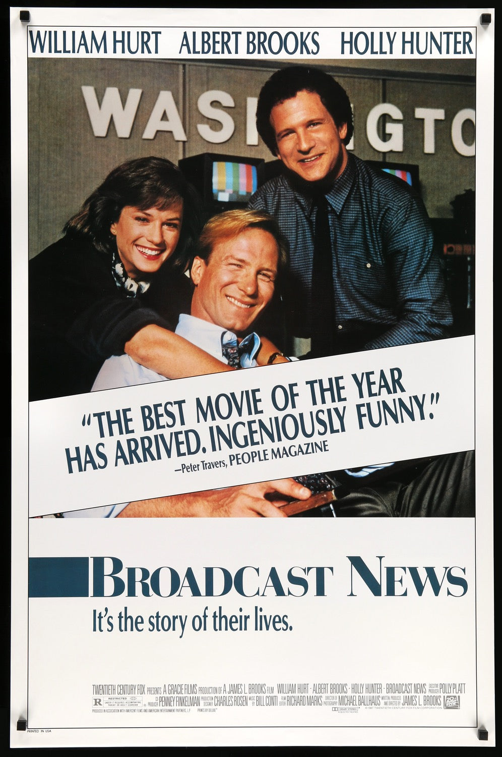 Broadcast News (1987) original movie poster for sale at Original Film Art - Vintage Movie Posters