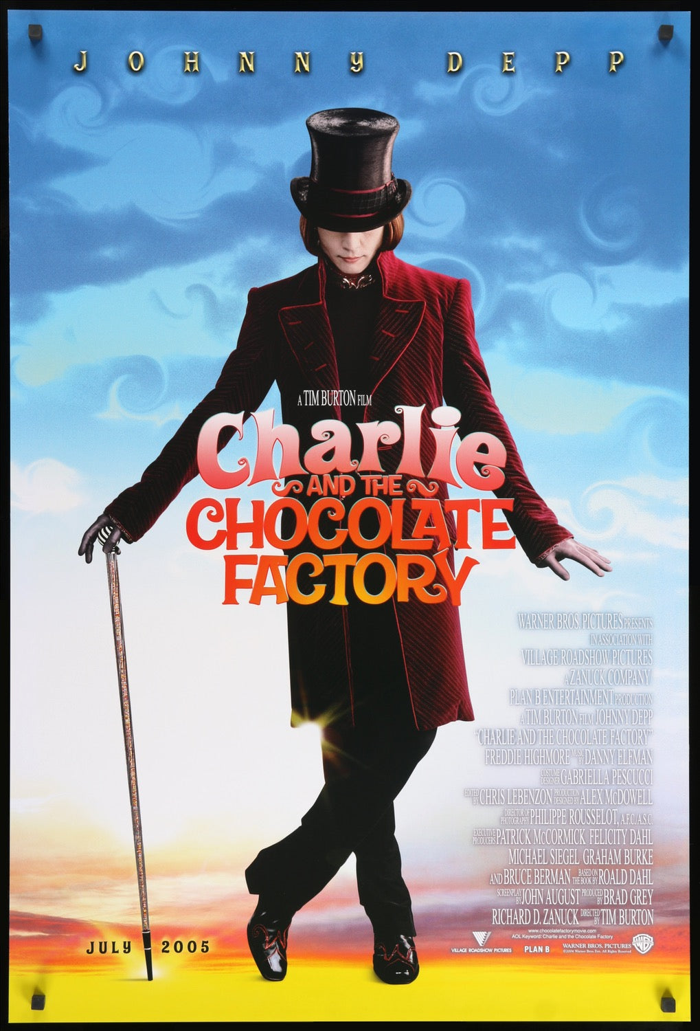 Poster　the　Vintage　Chocolate　Art　Movie　Movie　Factory　(2005)　One-Sheet　Film　Original　Posters　Charlie　and