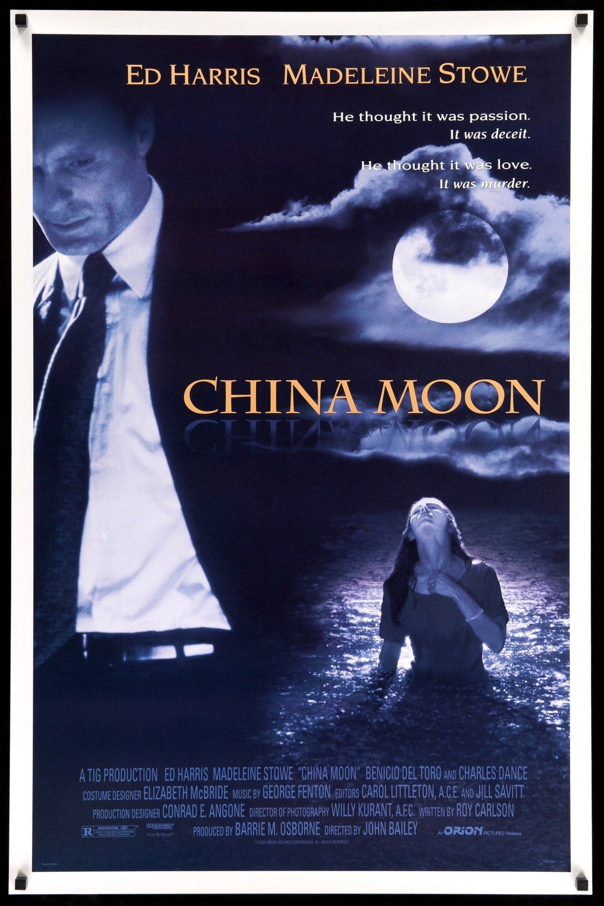 China Moon (1994) original movie poster for sale at Original Film Art - Vintage Movie Posters