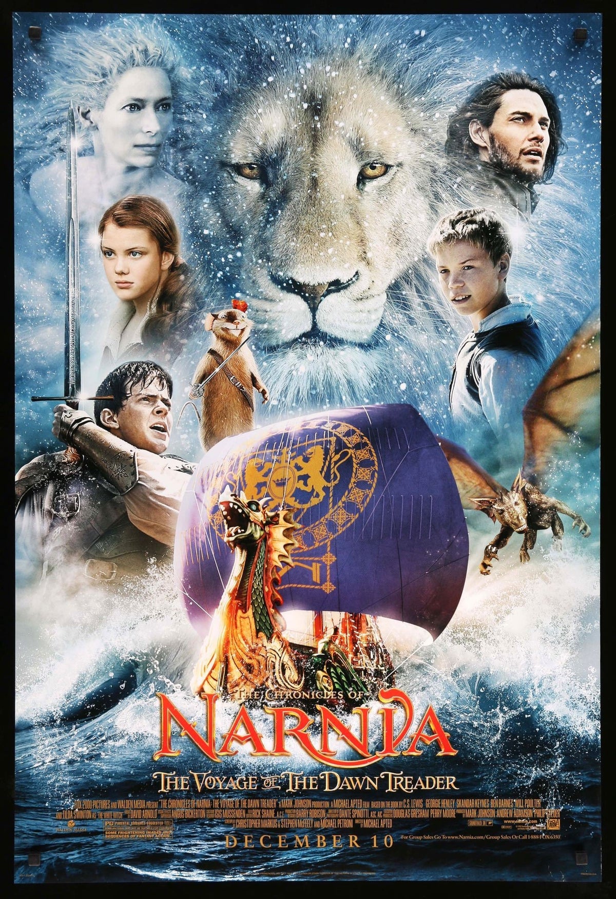 Chronicles of Narnia: The Voyage of the Dawn Treader (2010) original movie poster for sale at Original Film Art