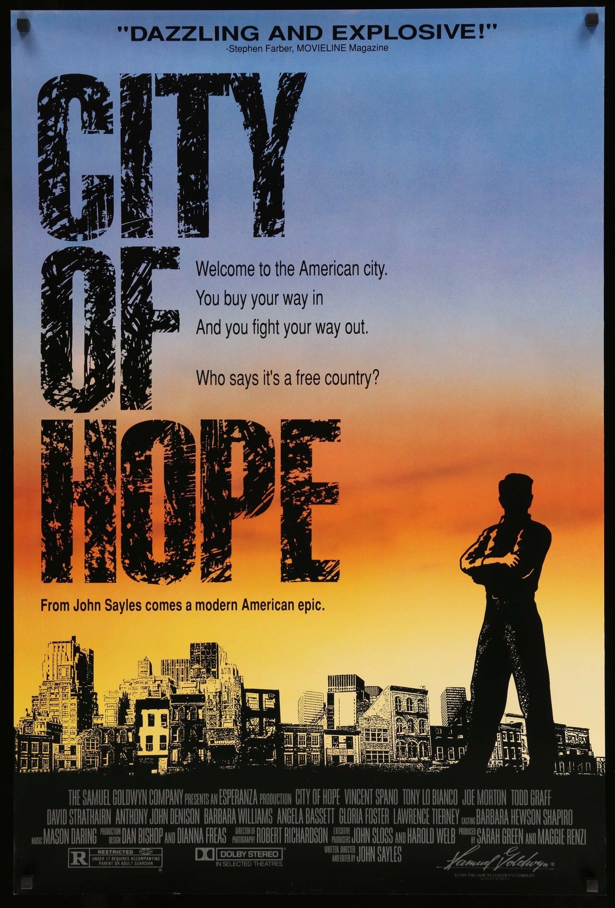 City of Hope (1991) original movie poster for sale at Original Film Art - Vintage Movie Posters