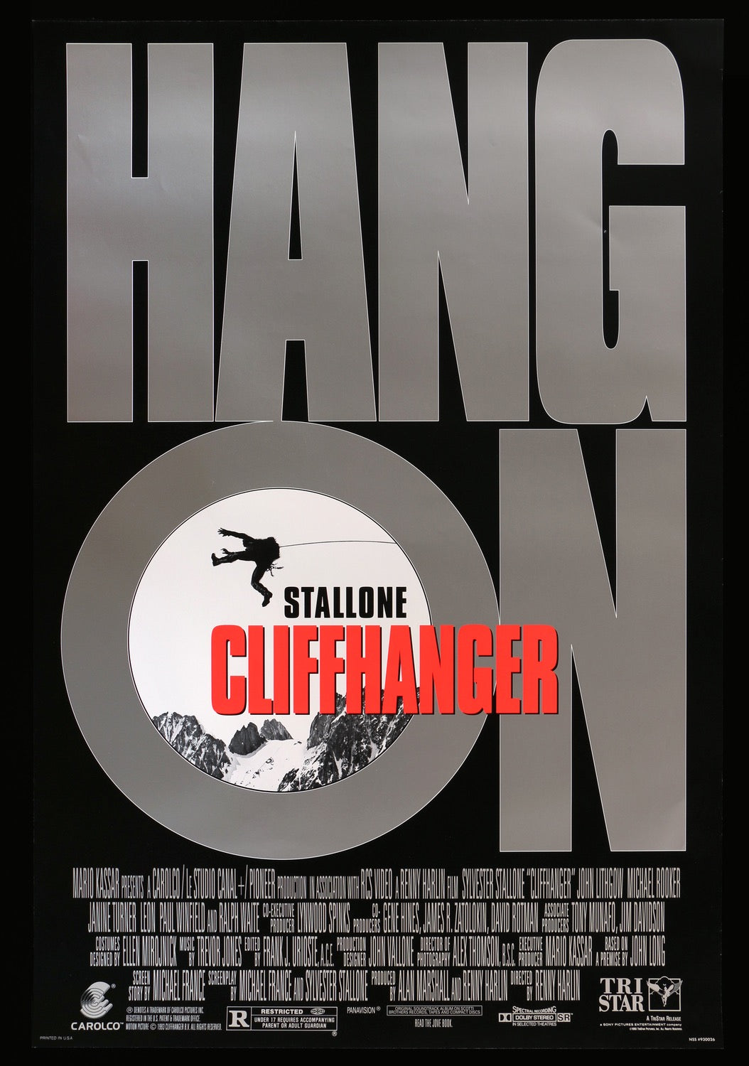Cliffhanger (1993) original movie poster for sale at Original Film Art - Vintage Movie Posters