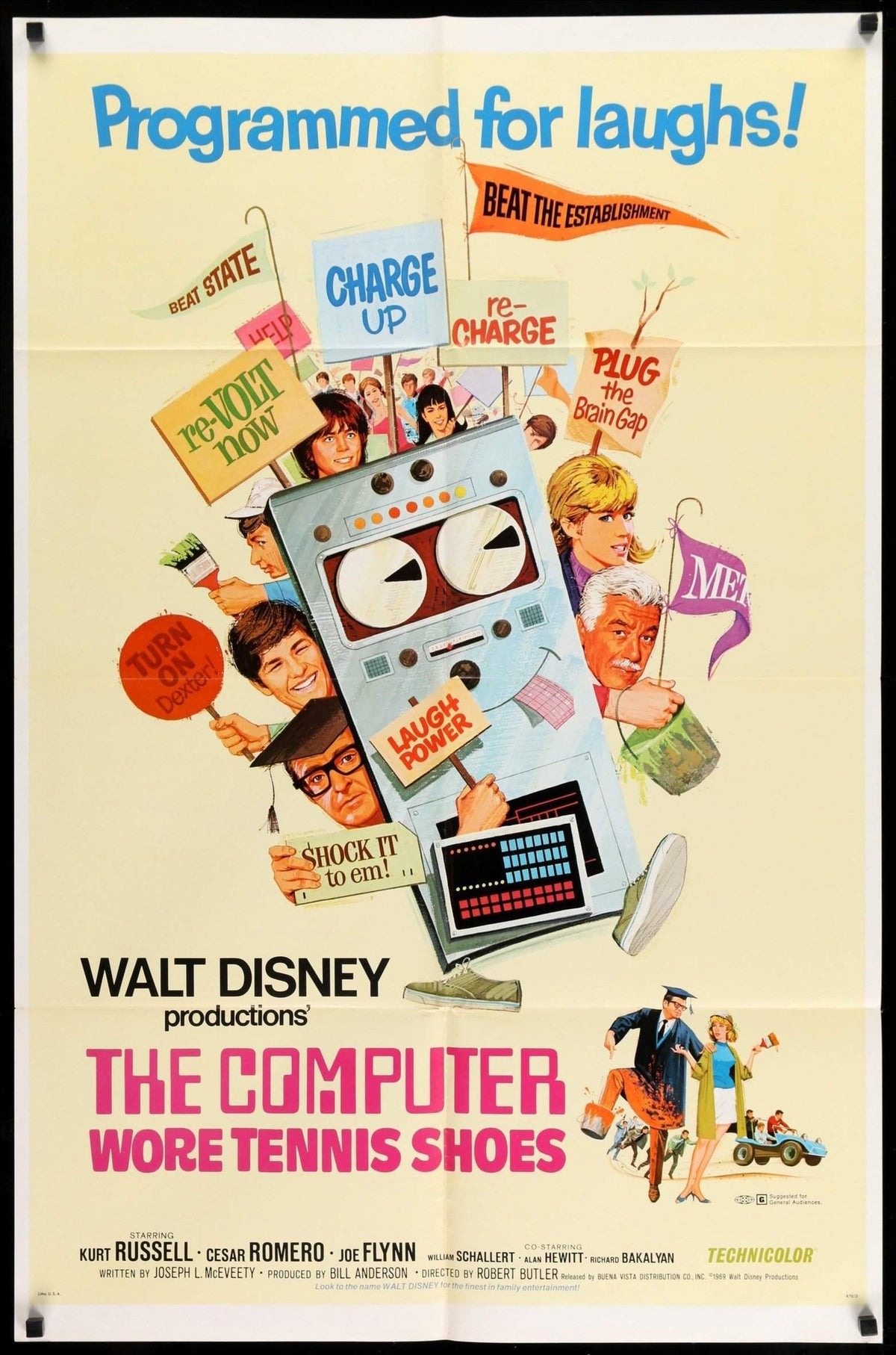 Computer Wore Tennis Shoes (1969) original movie poster for sale at Original Film Art