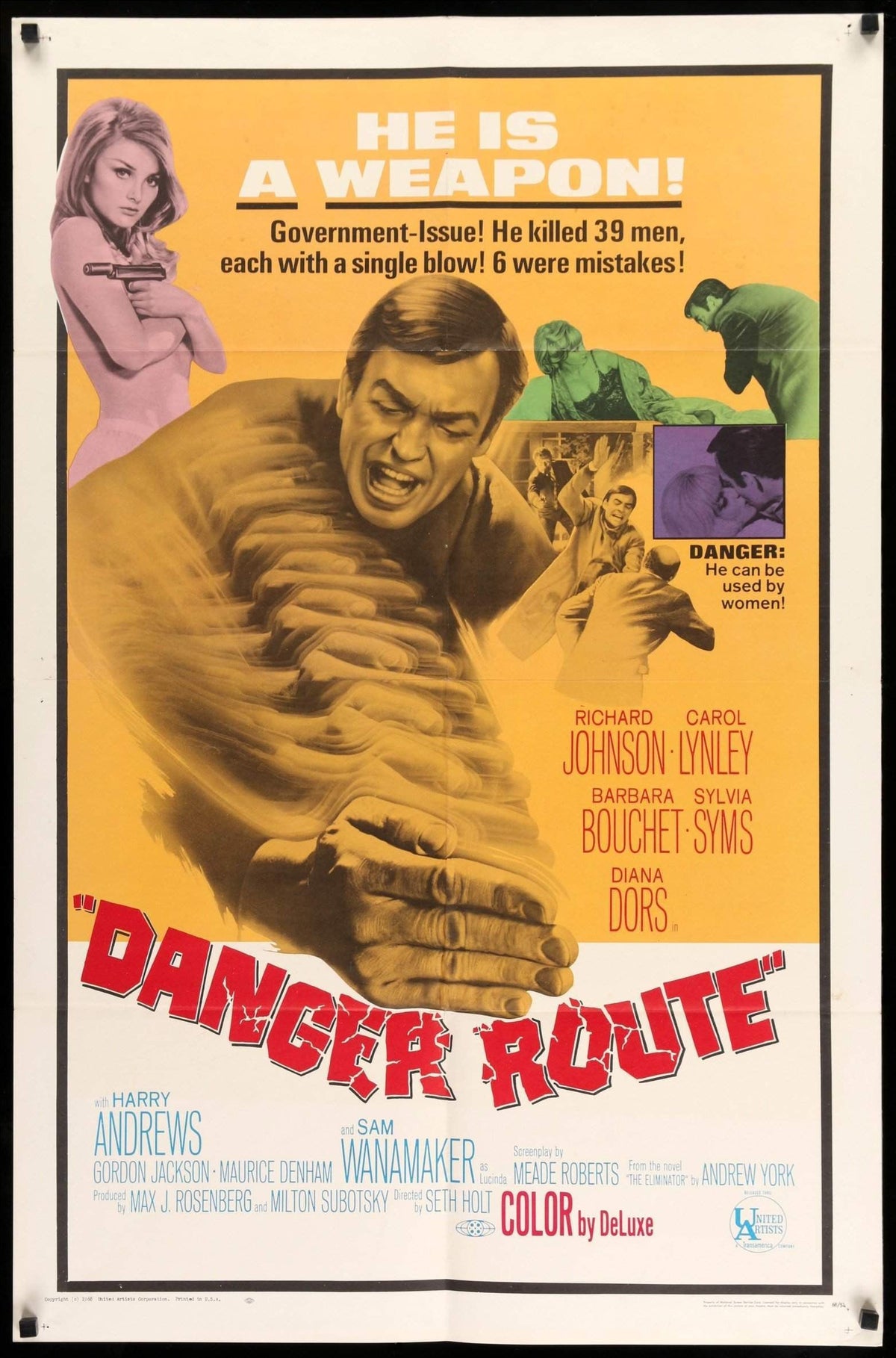 Danger Route (1967) original movie poster for sale at Original Film Art