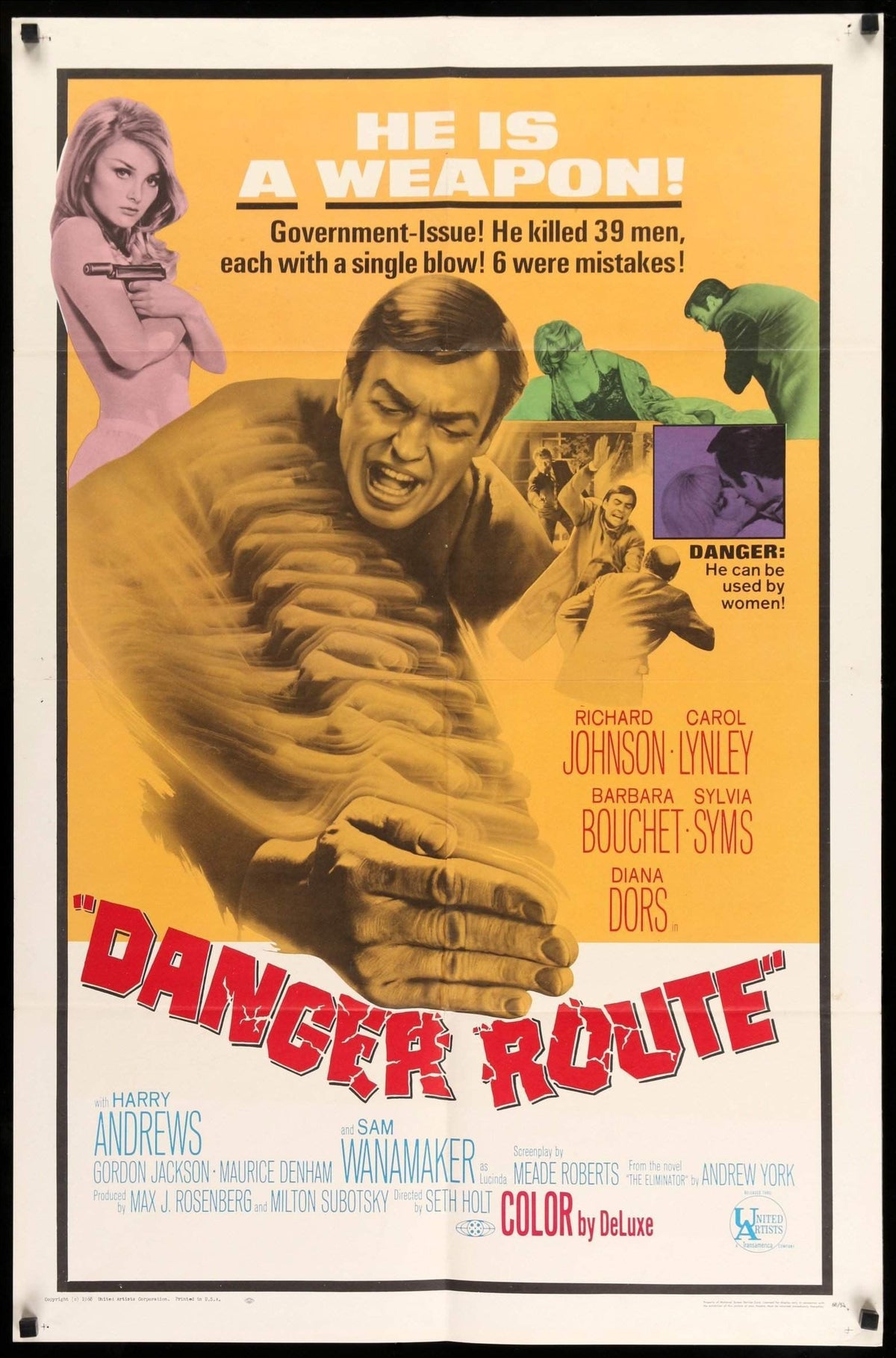 Danger Route (1967) original movie poster for sale at Original Film Art - Vintage Movie Posters