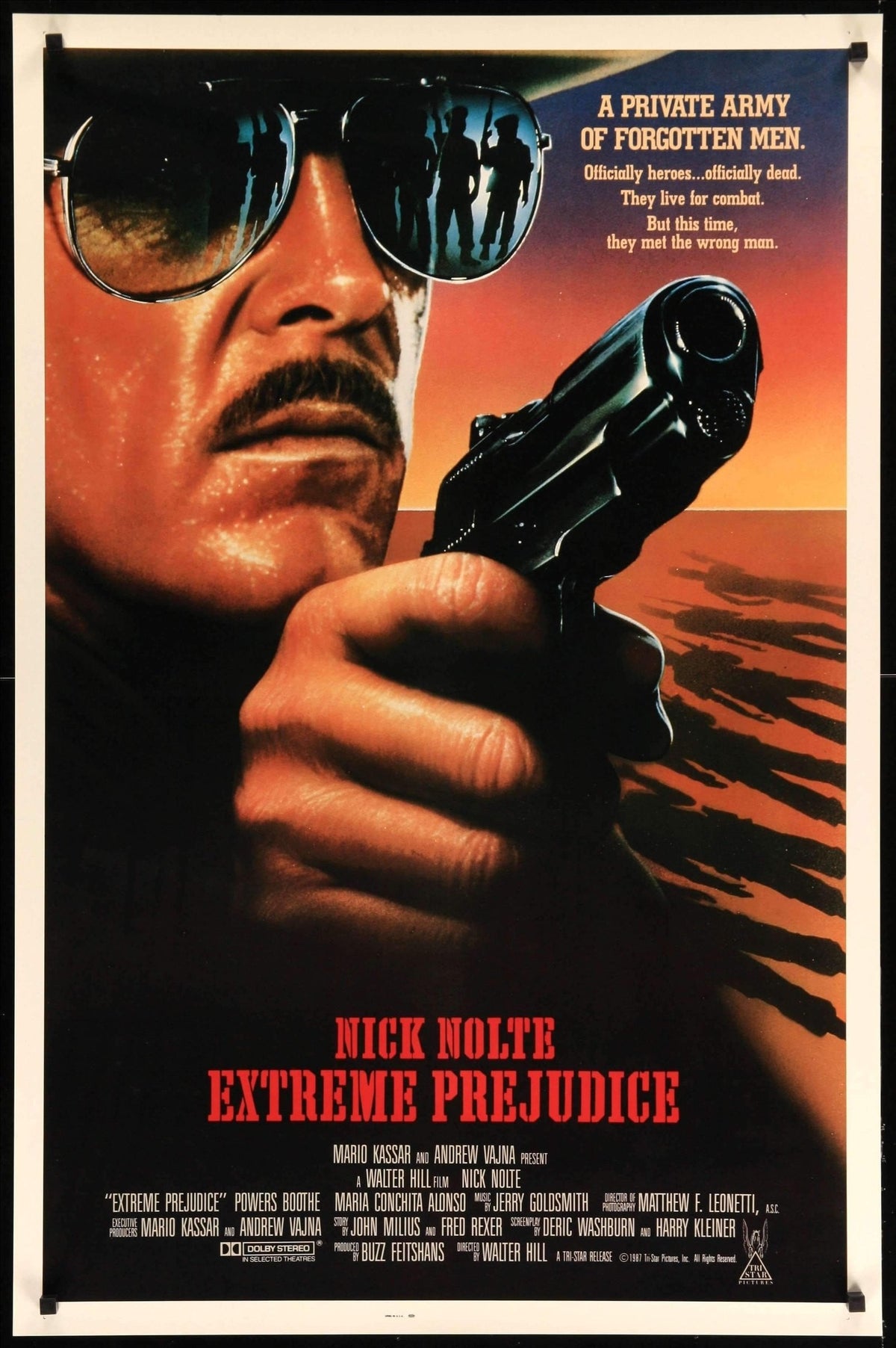 Extreme Prejudice (1986) original movie poster for sale at Original Film Art - Vintage Movie Posters