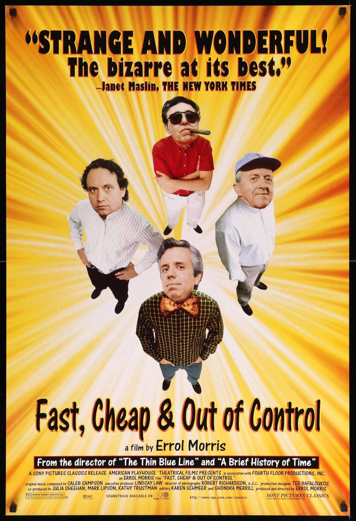 Fast, Cheap and Out of Control (1997) original movie poster for sale at Original Film Art