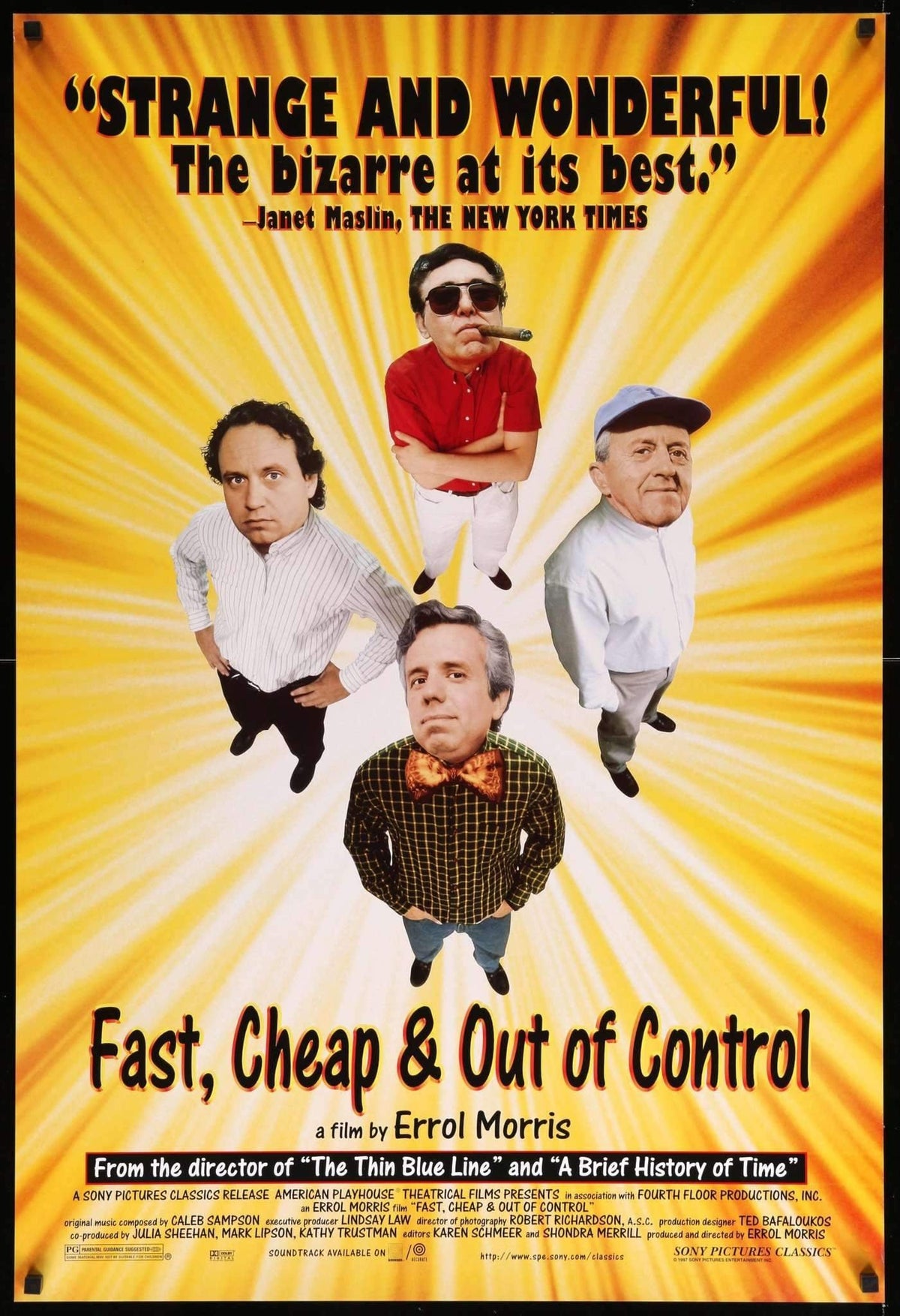 Fast, Cheap and Out of Control (1997) original movie poster for sale at Original Film Art - Vintage Movie Posters