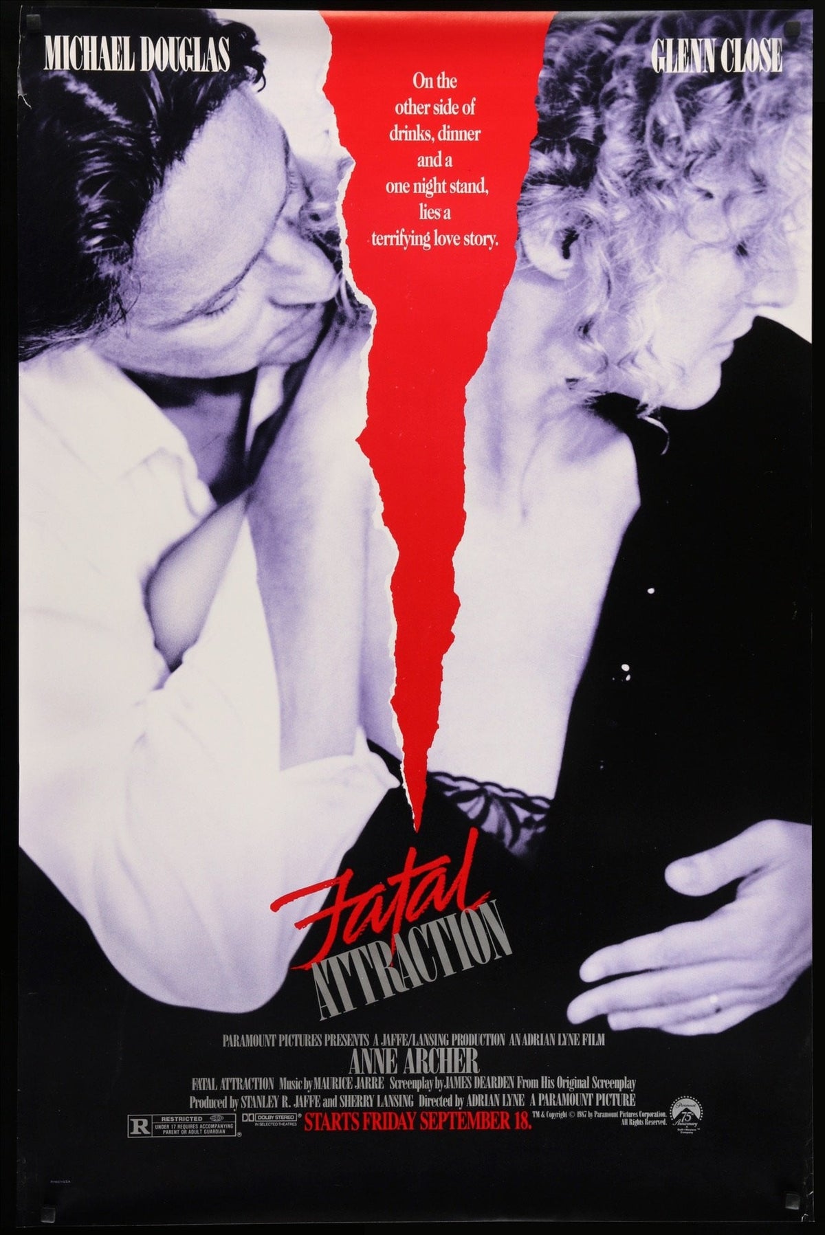 Fatal Attraction (1987) original movie poster for sale at Original Film Art - Vintage Movie Posters
