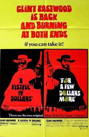Fistful of Dollars (1964) / For a Few Dollars More (1965) original movie poster for sale at Original Film Art - Vintage Movie Posters