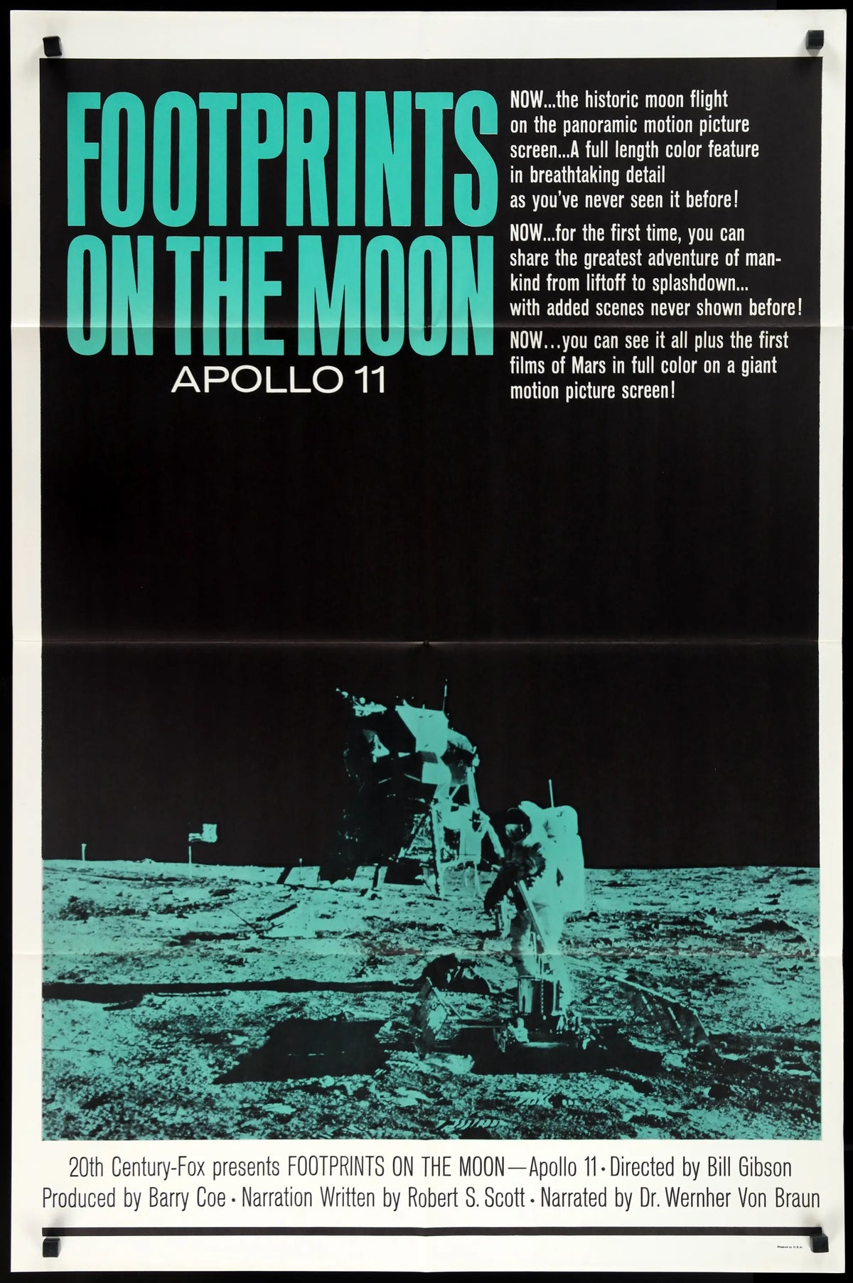 Footprints on the Moon: Apollo 11 (1969) original movie poster for sale at Original Film Art