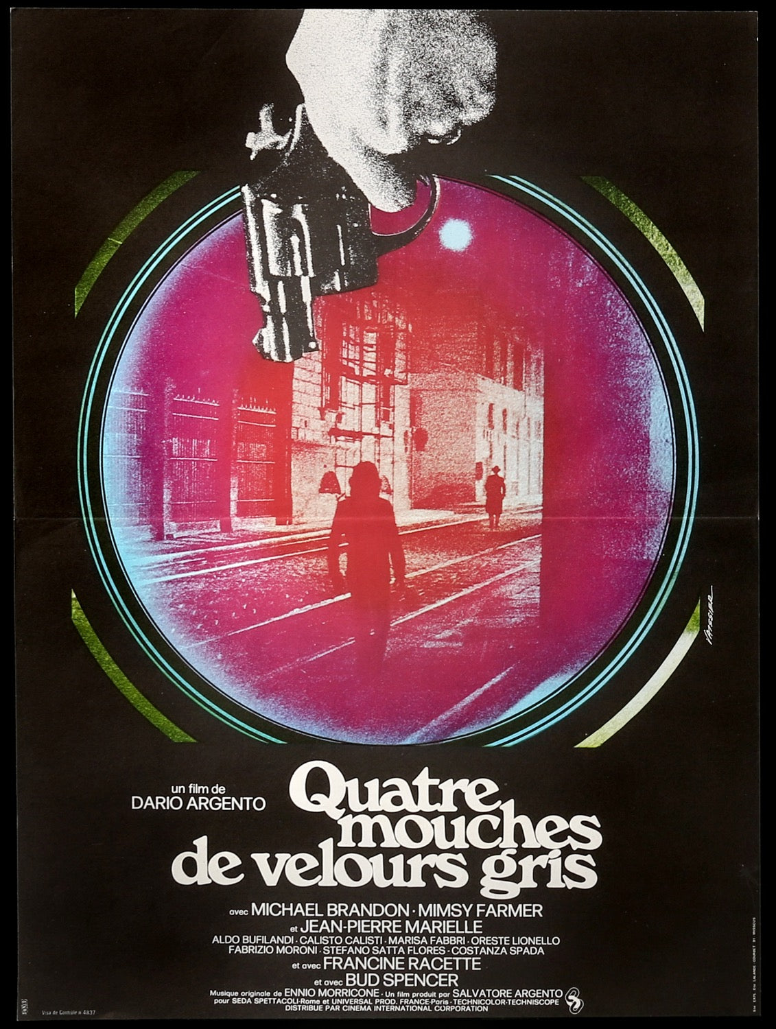 Four Flies on Grey Velvet (1971) original movie poster for sale at Original Film Art