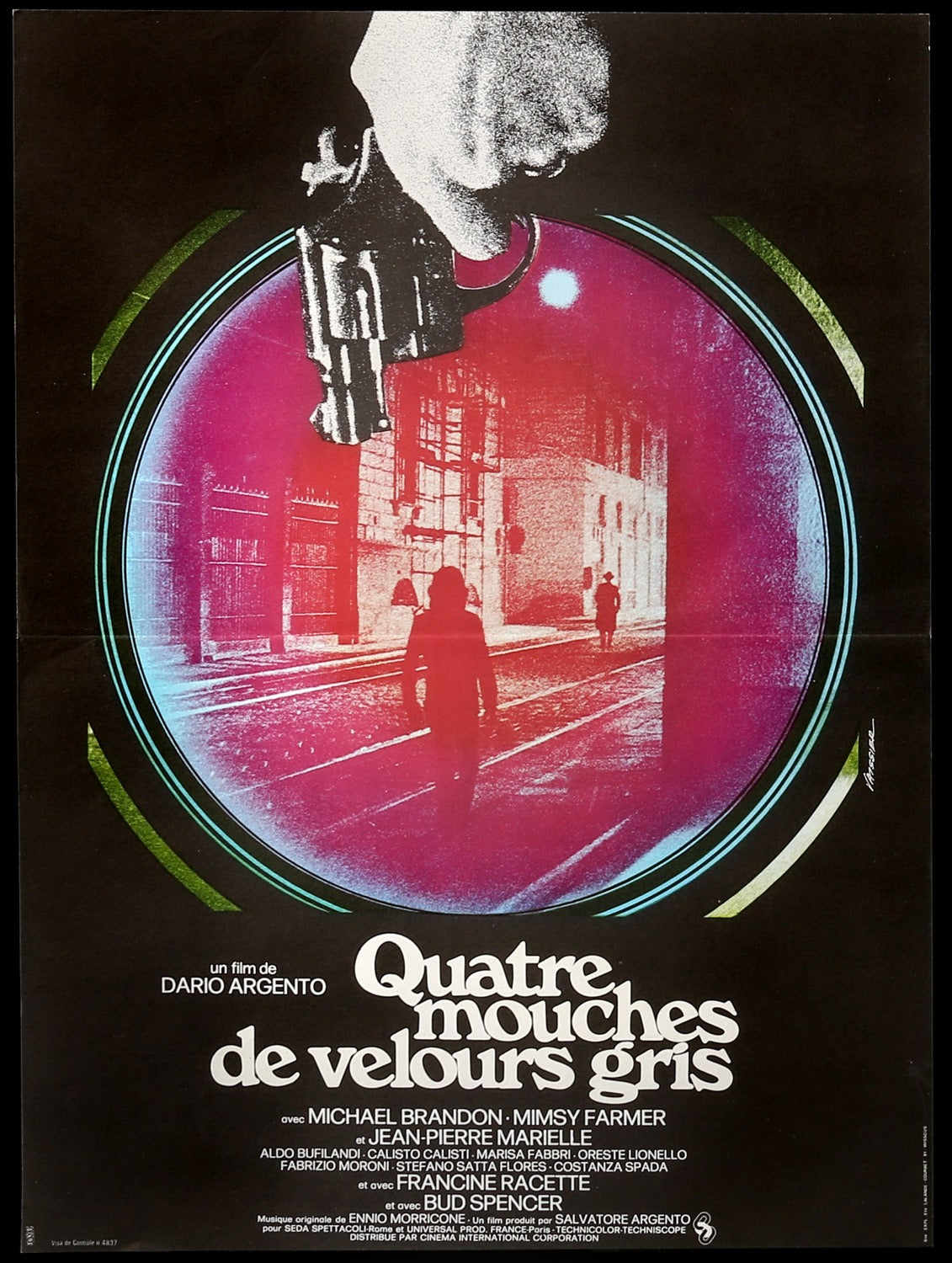 Four Flies on Grey Velvet (1971) original movie poster for sale at Original Film Art - Vintage Movie Posters