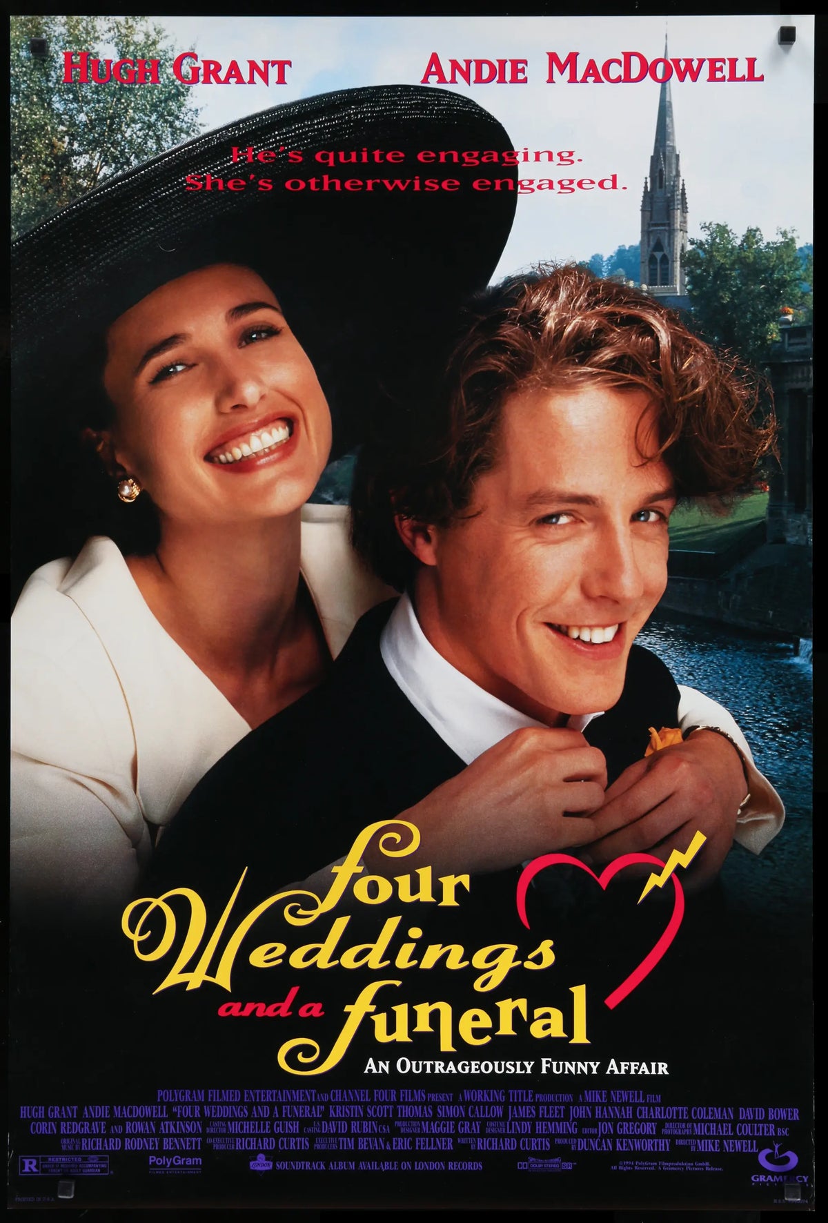 Four Weddings and a Funeral (1994) original movie poster for sale at Original Film Art