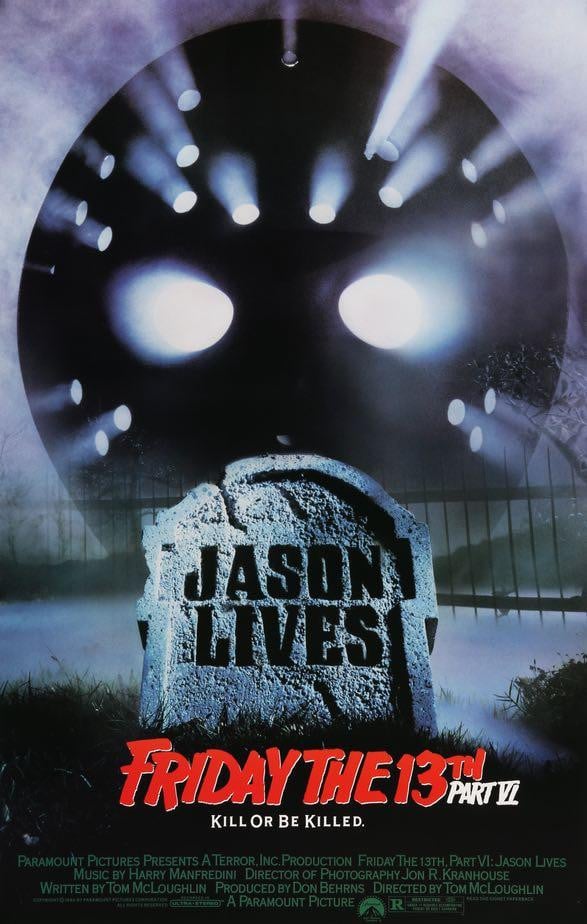Friday the 13th Part VI: Jason Lives (1986) original movie poster for sale at Original Film Art - Vintage Movie Posters