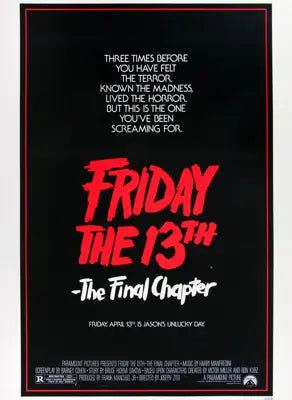 Friday the 13th: The Final Chapter (1984) original movie poster for sale at Original Film Art - Vintage Movie Posters