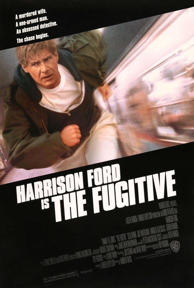 Fugitive (1993) original movie poster for sale at Original Film Art - Vintage Movie Posters