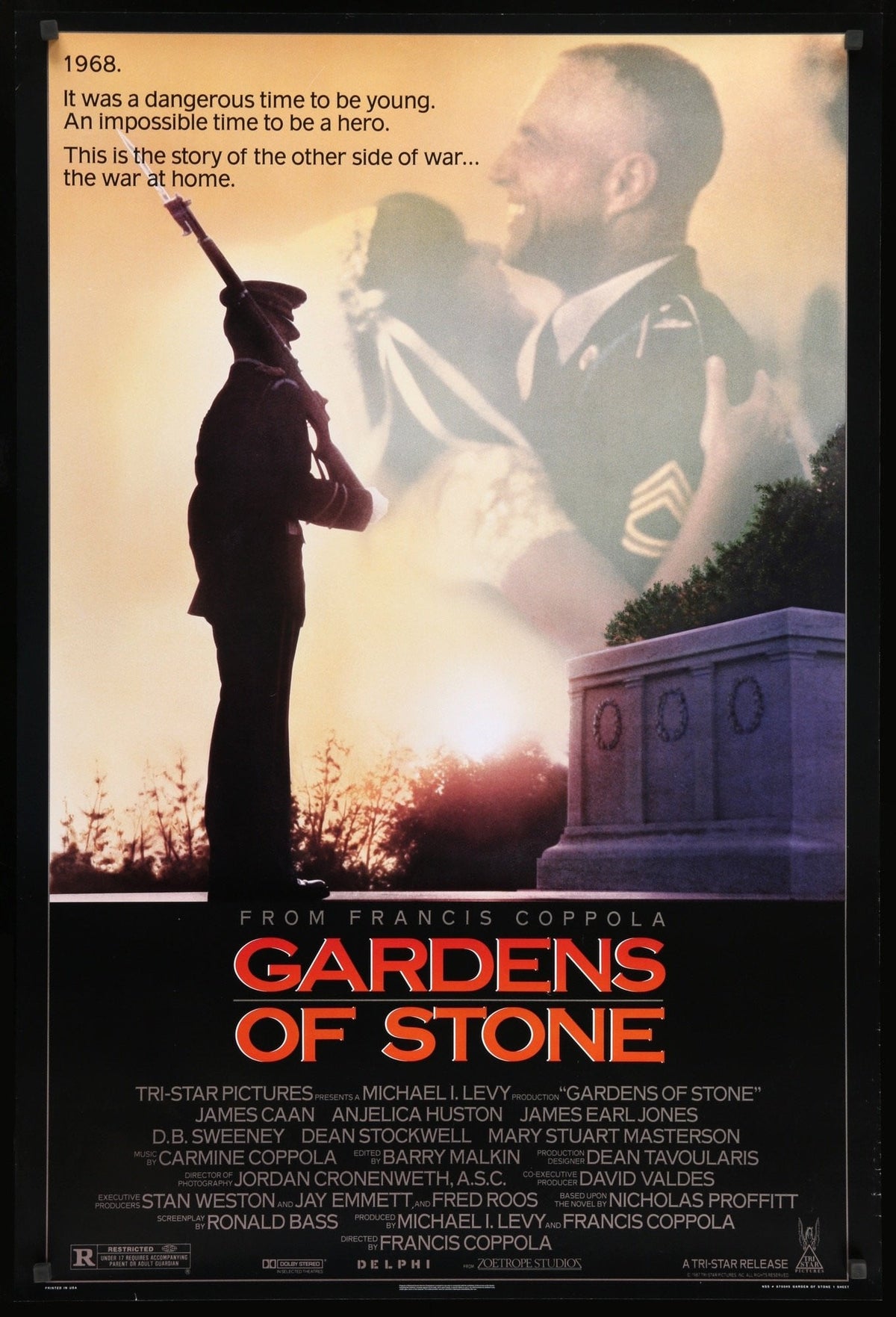 Gardens of Stone (1987) original movie poster for sale at Original Film Art - Vintage Movie Posters