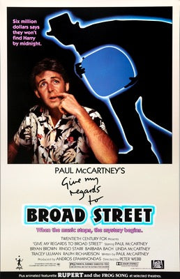 Give My Regards to Broad Street (1984) original movie poster for sale at Original Film Art - Vintage Movie Posters