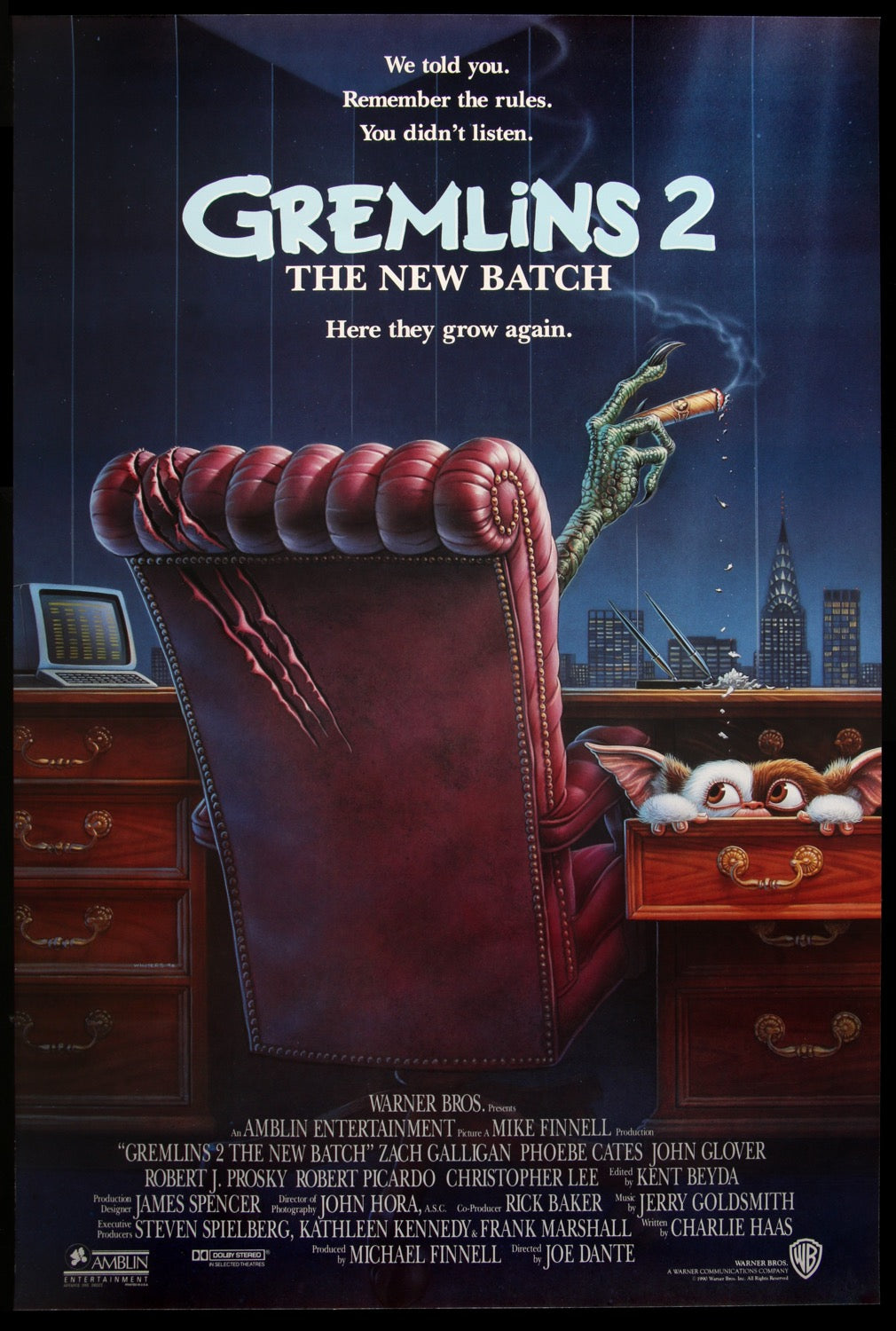 Gremlins 2: The New Batch (1990) original movie poster for sale at Original Film Art - Vintage Movie Posters