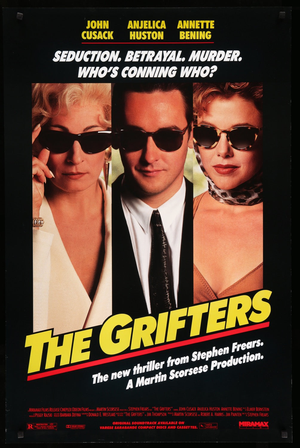 Grifters (1990) original movie poster for sale at Original Film Art - Vintage Movie Posters
