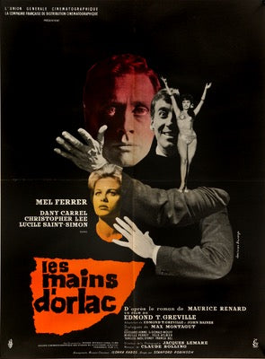 The Hands of Orlac (1960) Original French Moyenne Movie Poster