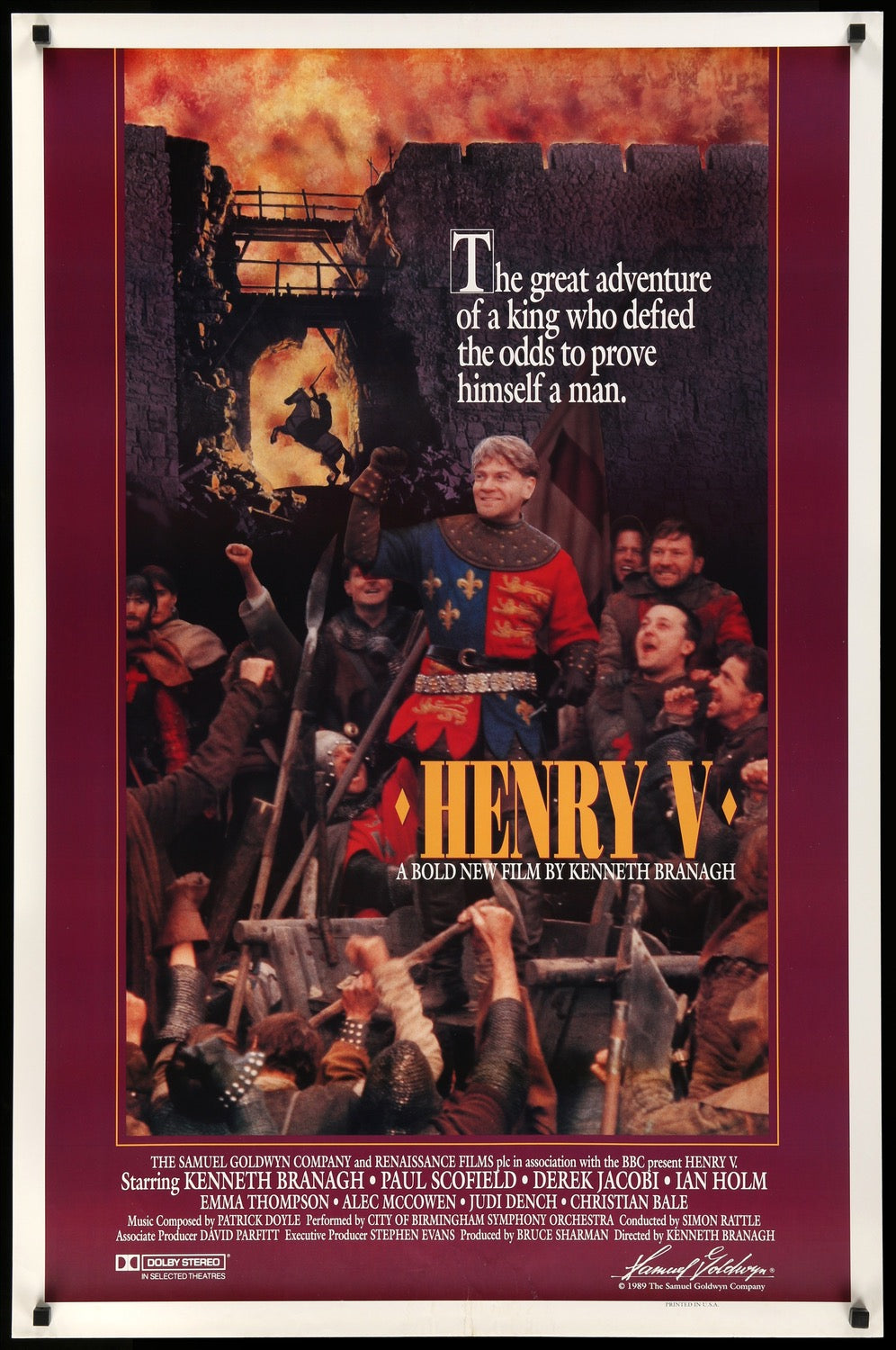 Henry V (1989) original movie poster for sale at Original Film Art