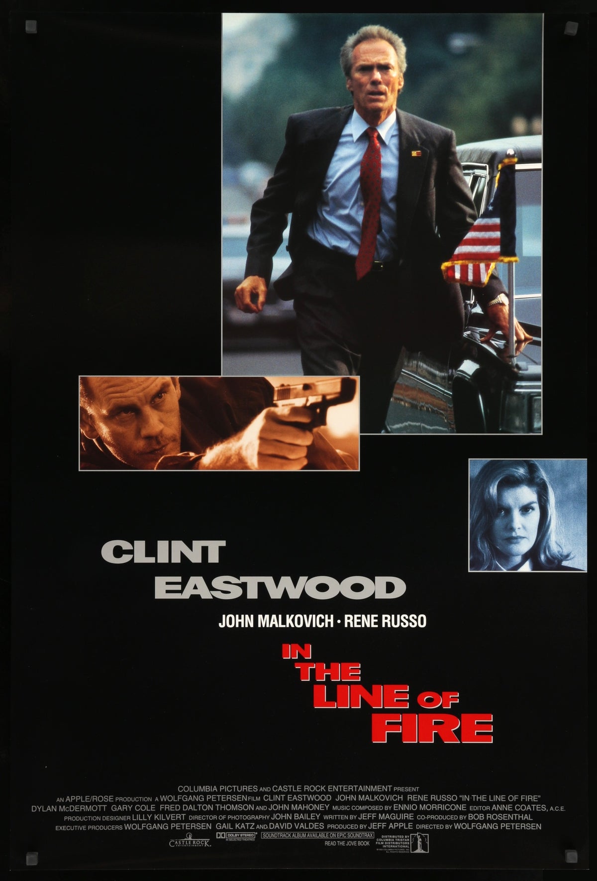 In the Line of Fire (1993) original movie poster for sale at Original Film Art - Vintage Movie Posters