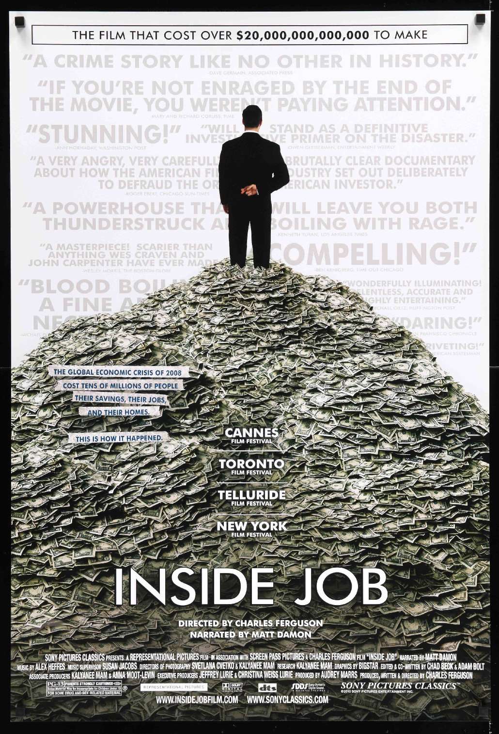 Inside Job (2010) original movie poster for sale at Original Film Art