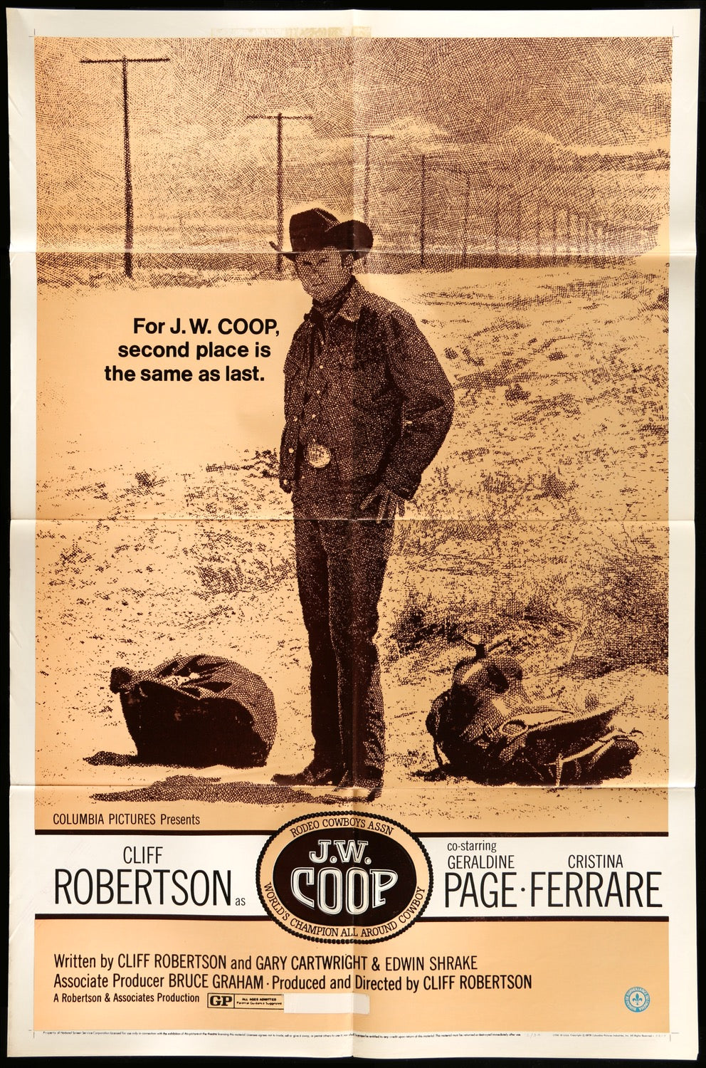 J.W. Coop (1972) Original One-Sheet Movie Poster - Original Film Art