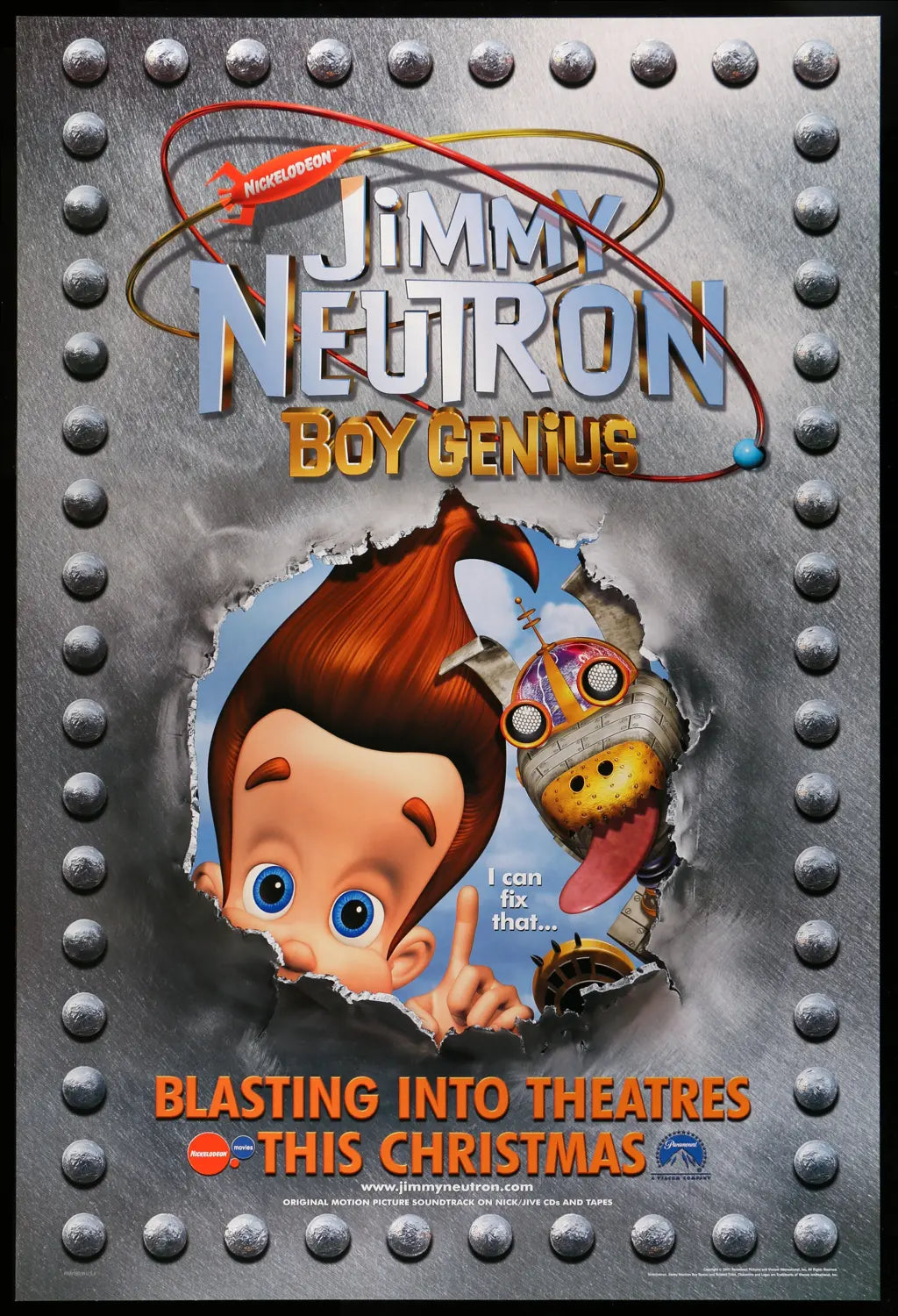 Jimmy Neutron: Boy Genius (2001) Original One-Sheet Movie Poster - Original  Film Art - Vintage Movie Posters, image size:1024x1500