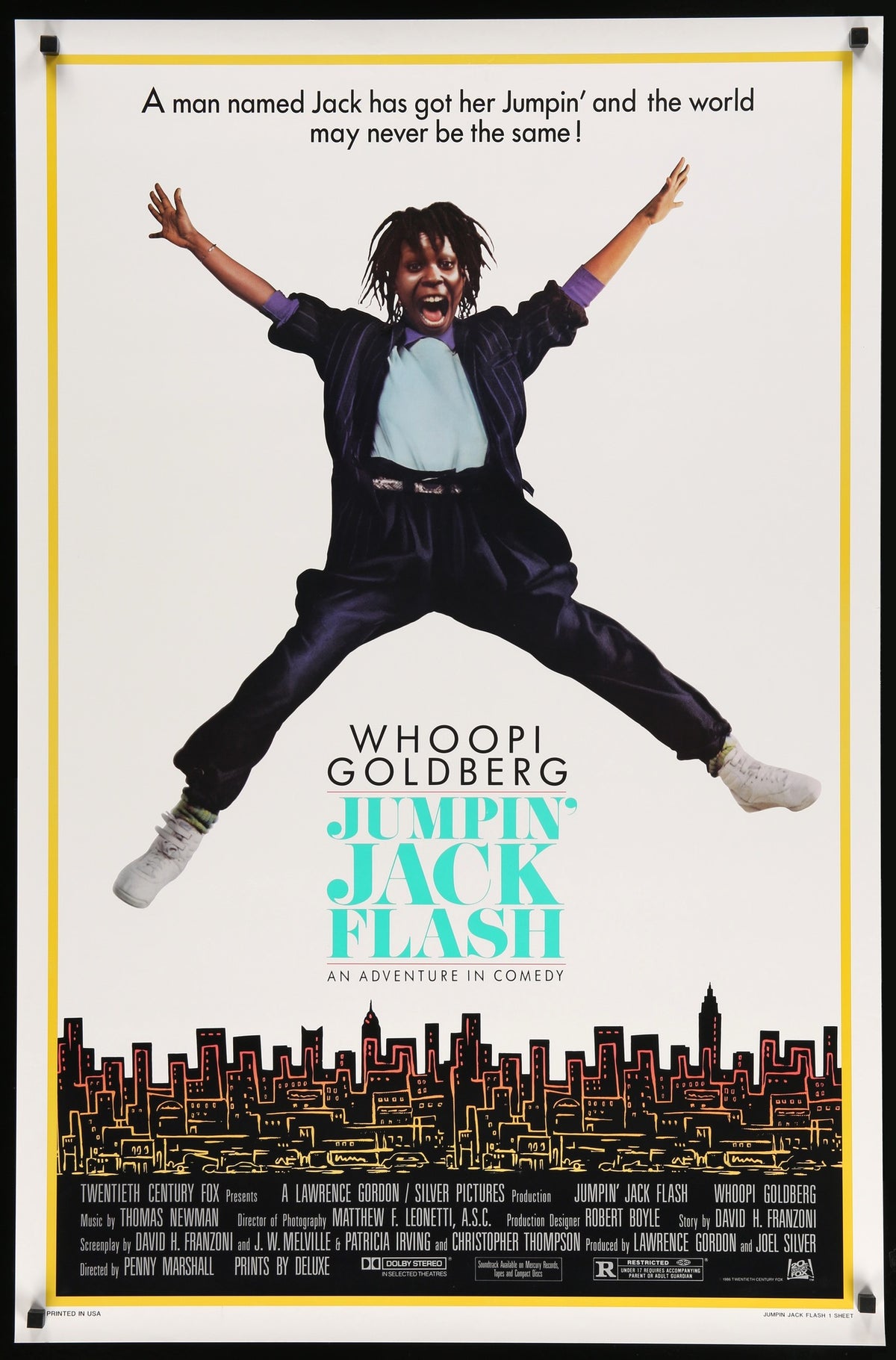 Jumpin&#39; Jack Flash (1986) original movie poster for sale at Original Film Art - Vintage Movie Posters